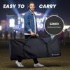 imageCAHAYA DJ Booth Stand Portable  DJ Table Facade for Laptop amp Controller Double Top Corners Black amp White Scrims for Lighting Easy Setup Foldable Storage with Bag 40L x 20Wwhite