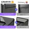 imageCAHAYA DJ Booth Stand Portable  DJ Table Facade for Laptop amp Controller Double Top Corners Black amp White Scrims for Lighting Easy Setup Foldable Storage with Bag 40L x 20Wblack