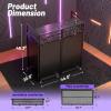 imageCAHAYA DJ Booth Stand Portable  DJ Table Facade for Laptop amp Controller Double Top Corners Black amp White Scrims for Lighting Easy Setup Foldable Storage with Bag 40L x 20Wblack
