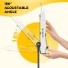 imageCAHAYA Portable Sheet Music Stand  DualUse DesktopFloor Music Stand Height Adjustable Book Holder Folding with Carrying Bag and Clip for Students Musicians Outdoor Performances