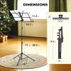 imageCAHAYA Portable Sheet Music Stand  DualUse DesktopFloor Music Stand Height Adjustable Book Holder Folding with Carrying Bag and Clip for Students Musicians Outdoor Performances